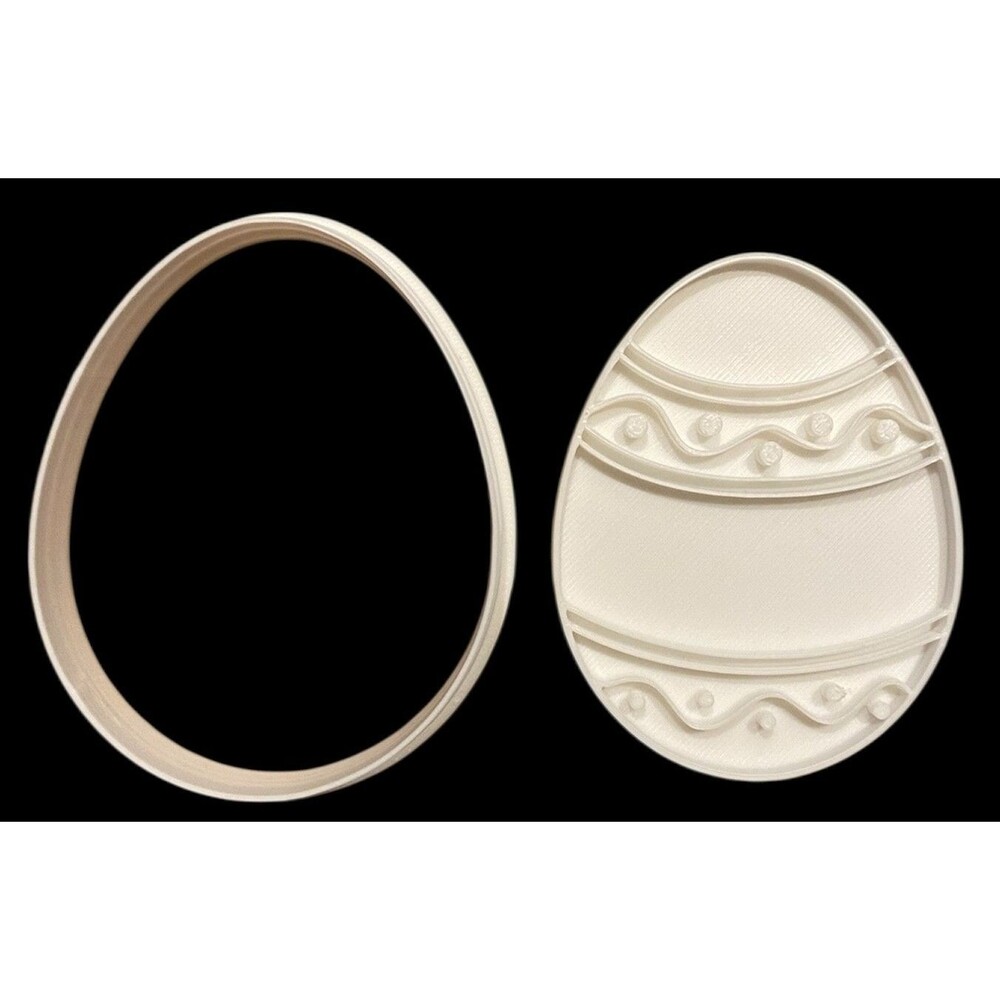 3D Printed Cookie Cutter - 3.4" Easter Egg 1 #1022
